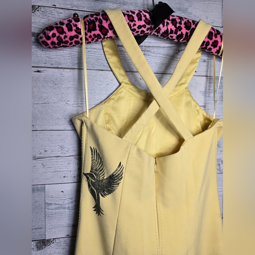 Elizabeth and James Imogen Yellow Dress with Hummingbird Print - Picture 11 of 12